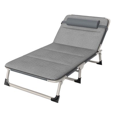 Folding Camping Cot for Adluts, Portable Lightweight Camping Bed with Pillow,4-Position Adjustable Backrest with Strong Steel Frame,Indoor Outdoor Recliner Chair for Home,Office,Outdoor (Style -3)