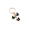 1~3 Pcs Butterfly Charms Keychain Cute Acrylic Crystal Butterfly Chain Tassel Keyring Purse Bag Accessories(Black)