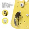 4 Packs Tassel Hanger for Bogg Bag, Insert Carabiner Key Chain Holder Charms, Accessories for Bogg Bags (White) view 3