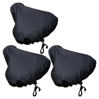 Sosoport 3pcs Bike Saddle Covers Rain Protection Easy to Carry Store for Outdoor Cycling Bike Parking