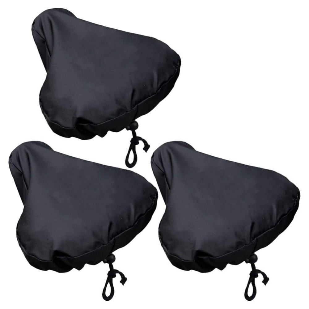 Sosoport 3pcs Bike Saddle Covers Rain Protection Easy to Carry Store for Outdoor Cycling Bike Parking