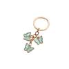 1~3 Pcs Butterfly Charms Keychain Cute Acrylic Crystal Butterfly Chain Tassel Keyring Purse Bag Accessories(Green)