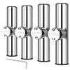 NovelBee 4pcs Stainless Steel Clamp on Fishing Rod Holders with Black Rubber Insert for Rails 7/8" to 1" view 1