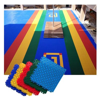 25cm Kindergarten Modular Interlocking Floor Tiles, Easy to Install/Weather Proof/with Drainage Holes, Indoor Outdoor DIY Sports Floor mats (Color : Red, Size : 10PCS)
