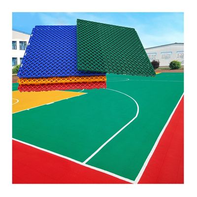1ft Basketball Court Modular Interlocking Floor Tiles - DIY Anti Slip PP Sports Floor mat - Indoor and Outdoor Floor Decoration (Color : Red, Size : 10PCS)