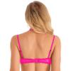YOOJOO Women's Sexy 1/4 Cup Halter Neck Sheer Lace Bra Push Up Underwired Bralette Bra Tops Halter Neck-HP X-Large view 3