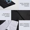 KANAV Men's Swim Jammers Athletic Swimsuit Compression Swimwear Bathing Swimming Shorts Endurance Long Racing Training Black/Blue view 4