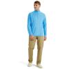 SG Edge Mens UPF 50+ Rash Guard 1/4 Zip Up Swim Shirt Long Sleeve Moisture Wicking Quick Dry Lightweight Fishing Running Hiking, Blue, Large view 3