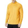 SG Edge Mens UPF 50+ Rash Guard 1/4 Zip Up Swim Shirt Long Sleeve Moisture Wicking Quick Dry Lightweight Fishing Running Hiking, Honey Yellow, XX-Large view 1