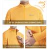 SG Edge Mens UPF 50+ Rash Guard 1/4 Zip Up Swim Shirt Long Sleeve Moisture Wicking Quick Dry Lightweight Fishing Running Hiking, Honey Yellow, XX-Large view 4