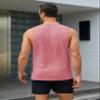 MAGCOMSEN Mens Tank Tops Summer Sleeveless Muscle Shirt Training Cut Off Shirts Casual Breathable Undershirt Beach Grey Pink S view 4