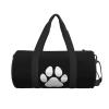 Dog Paw Print Sports Gym Bag Round Large Capacity Foldable Duffel Bag view 2
