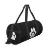 Dog Paw Print Sports Gym Bag Round Large Capacity Foldable Duffel Bag view 3