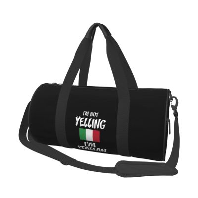 I'm Not Yelling I'm Italian Luggage Bag Round Large Capacity Foldable Duffel Bag