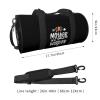 Leukemia Awareness Orange Ribbon Luggage Bags Round Large Capacity Foldable Duffel Bag view 4