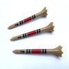 TRUESTRIKE Premium USA Golf Tees  3" or 2" Durable Plastic Performance Tees (100 Pack)  Made in USA  Bulk Value Pack - Red and Black Natural 3 1/4 view 2