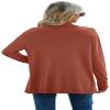 GRECERELLE Women's Open Front Cardigan 2025 Lightweight Long Sleeve Casual Business Trendy Sweater Outwear, Rusty Red, Medium view 2