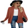 GRECERELLE Women's Open Front Cardigan 2025 Lightweight Long Sleeve Casual Business Trendy Sweater Outwear, Rusty Red, Medium view 3