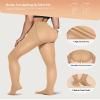 Vertvie Women's Fleece-Lined Thermal Leggings  High Waist Thick Warm Winter Tights, Stretchy Comfy & Tummy Control(80g-No Fleece,Nude,Small-Medium) view 3