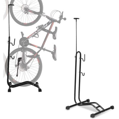 RUYICZB Upright Bike Stand - Premium Vertical & Horizontal Adjustable Bicycle Floor Parking Rack Stand - Safe & Stable for MTB Road Bikes Indoor Bike Storage - for Wheels Width Max to 2.5''