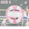 UUBEMM Volleyball Soft Touch for Indoor Outdoor Beach Park Games Gym Practice,Official Size Backyard Volleyballs with Pump for Adults,Teens, Beginners Gifts (5, Pink with Pump Kit) view 2