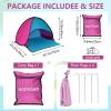HACRAHO Beach Sun Shelter, 1 Pack Automatic Instant Beach Tent Waterproof Beach Tent Sun Shelter for Outdoor Camping Picnic, Pink view 2