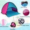 HACRAHO Beach Sun Shelter, 1 Pack Automatic Instant Beach Tent Waterproof Beach Tent Sun Shelter for Outdoor Camping Picnic, Pink view 3