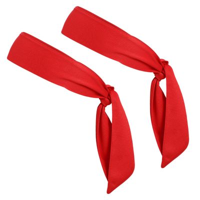 2 Pack Tennis Tie Headband Hair Band Head Adjustable Hair Wrap Bands Self-tie Bandanas Sweatbands Athletic Ninja Headbands Men and Women for Basketball, Running, Tennis, Karate