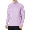 SG Edge Mens UPF 50+ Rash Guard 1/4 Zip Up Swim Shirt Long Sleeve Moisture Wicking Quick Dry Lightweight Fishing Running Hiking, Lavender Frost, X-Large view 1