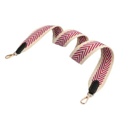 Ethnic Wind Wide Shoulder Straps for Women Striped Canvas Bag Straps Versatile Crossbody Bag Replacement Belt Purse Straps (Color : #07, Size : Length 39.3inch)
