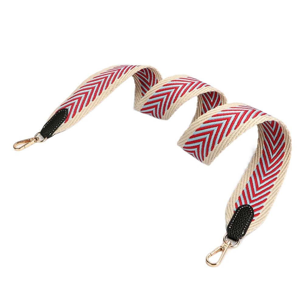 Ethnic Wind Wide Shoulder Straps for Women Striped Canvas Bag Straps Versatile Crossbody Bag Replacement Belt Purse Straps (Color : #07, Size : Length 39.3inch)