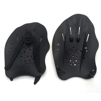 Ellylian Swim Paddles Hand, Swim Training Hand Paddles with Adjustable Straps, Swimming Hand Paddles for Women and Men, Black