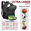 LARIPOP Soccer Backpack,Soccer Bag with Ball Holder and Shoe Compartment,Sports Equipment Training Bags Fits Basketball Football Volleyball and Accessories view 4