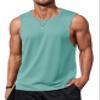 MAGCOMSEN Mens Tank Tops Sleeveless Muscle Shirt Training Cut Off Shirts Casual Breathable Undershirt Summer Beach Grey Green XL view 1