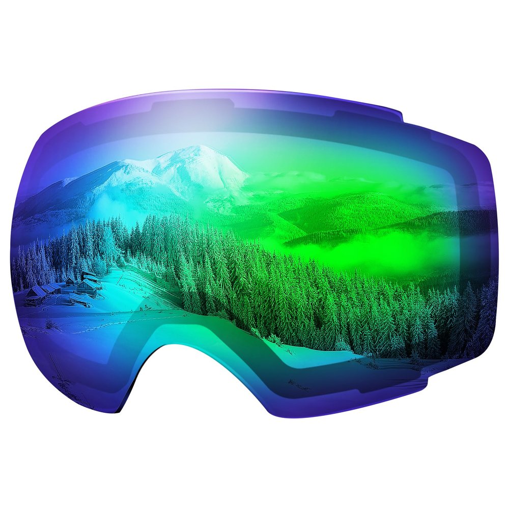 OutdoorMaster Ski Goggles PRO Replacement Lens - 20+ Choices (VLT 32% Revo Green)