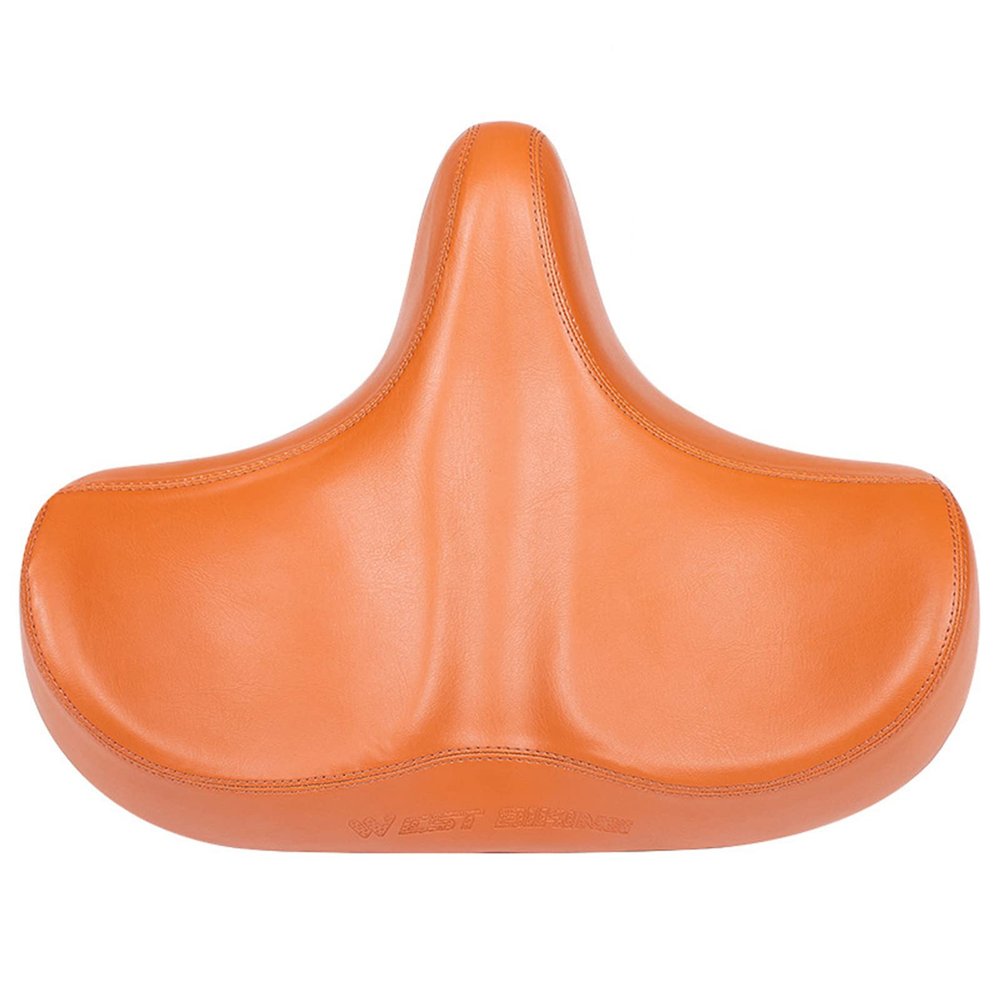 Soyeacrg Oversized Comfortable Memory Foam Soft Wide Bicycle Saddle for Women Men Replacement Bike Seat for Exercise Spin Stationary Sport Mountain Road Bikes Outdoor Bikes,Yellow