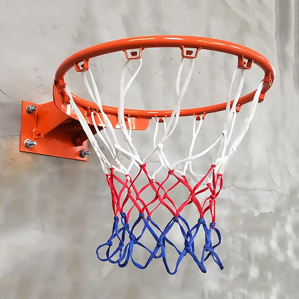 Katzowen Portable Heavy Duty Basketball Rim and Net for Adults & Kids, Home Garage Stadium Playground Basketball Court (Color : Orange)