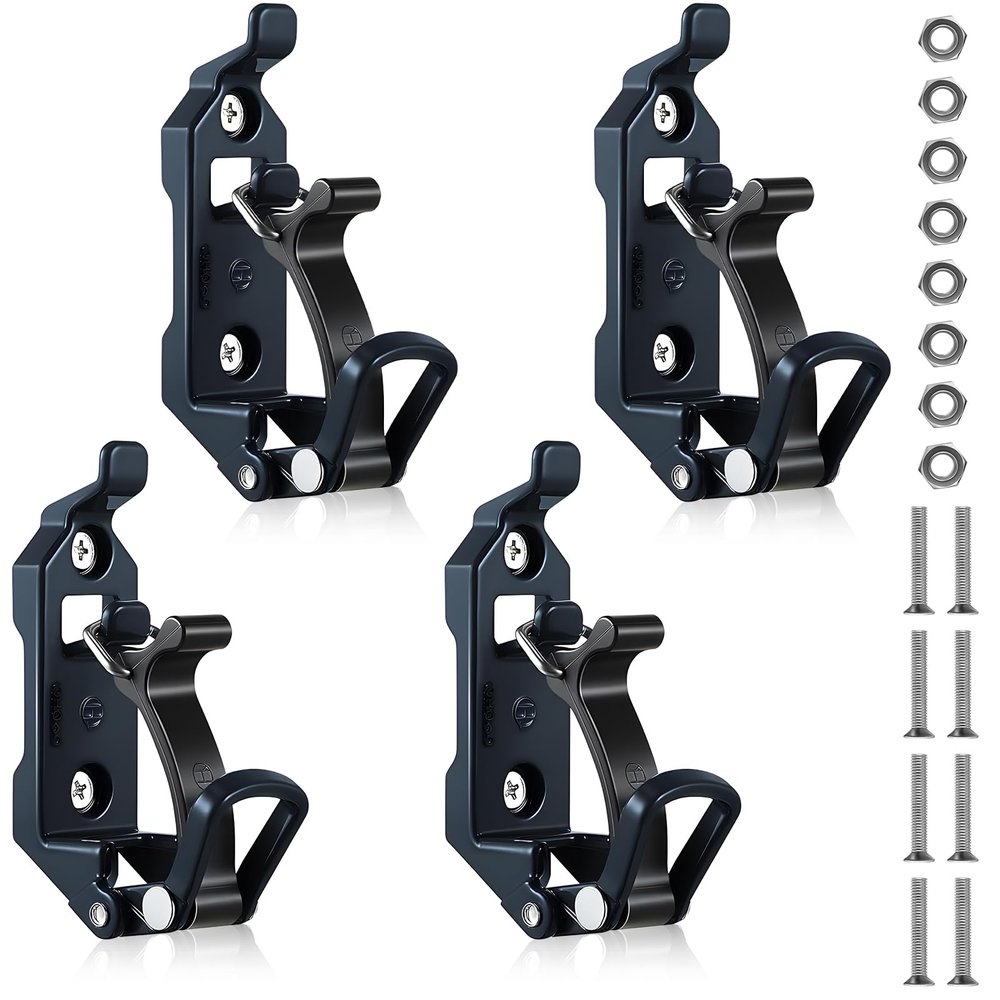 4 Pcs Shovel Holder for Truck, Metal Shovel Mounts for Roof Rack, Quick Release Axe Holder Mount Kit for Boats, Military Equipment, Axe, Wall Mounting Brackets