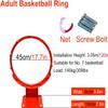 Katzowen Basketball Hoop Outdoor Portable Heavy Duty Basketball Rim and Net for Adults & Kids, Home Garage Stadium Playground Basketball Court (Size : 45cm Hoop) view 2