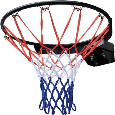 Katzowen Basketball Hoop Stand Professional Basketball Rim & Basketball Net with Dual Springs, Wall Mount Basketball Goal for School Gym (Color : Black)