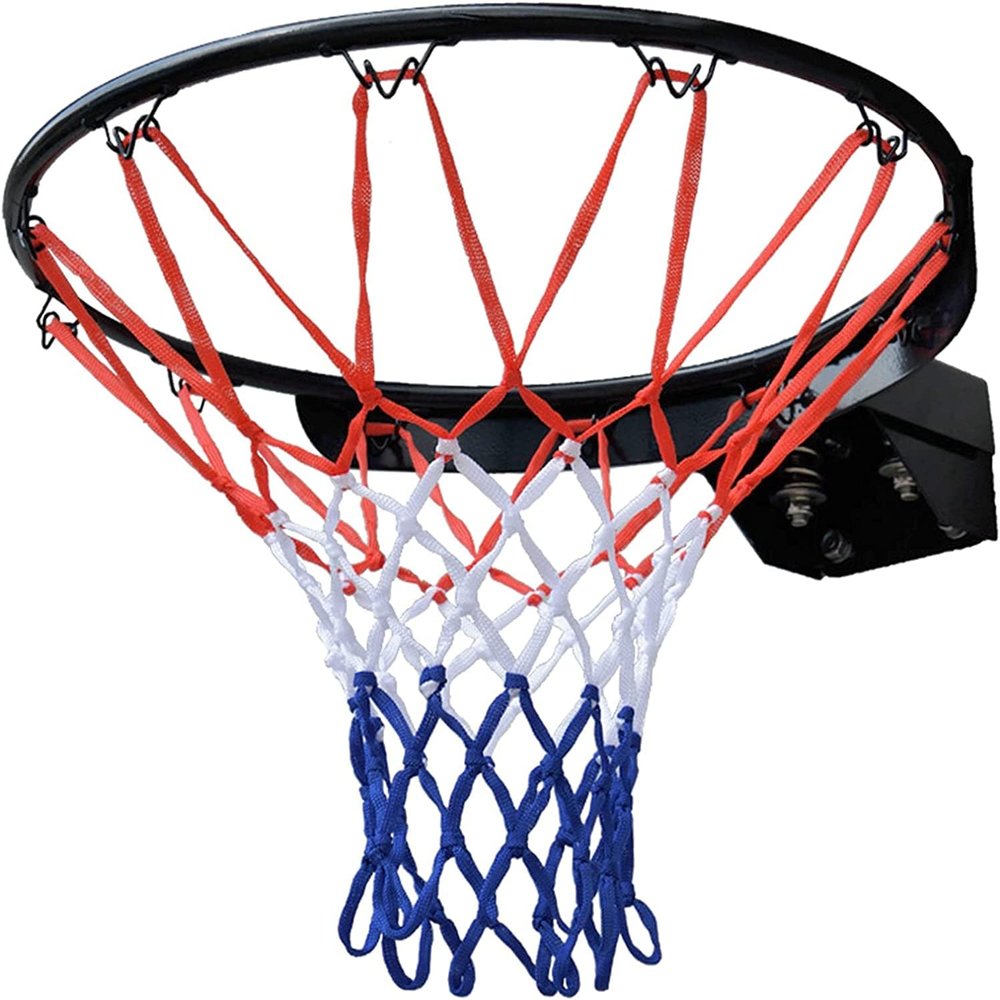 Katzowen Basketball Hoop Stand Professional Basketball Rim & Basketball Net with Dual Springs, Wall Mount Basketball Goal for School Gym (Color : Black)