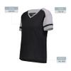 Augusta Sportswear Girls Fanatic 2.0 Tee Black/Grey Heather M view 4