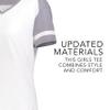 Augusta Sportswear Girls Fanatic 2.0 Tee White/Grey Heather M view 2