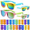 36 Pack 12 Colors Neon Sunglasses with UV400 Protection in Bulk, 80s Retro Style Party Favors,Perfect for Birthday,Beach Pool,Summer Party, Goody Bag Fillers,for Boys Girls Teens Adults view 1