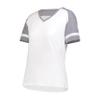 Augusta Sportswear Girls Fanatic 2.0 Tee White/Grey Heather L view 1