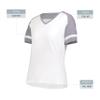 Augusta Sportswear Girls Fanatic 2.0 Tee White/Grey Heather L view 4