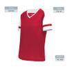 Augusta Sportswear Girls Fanatic 2.0 Tee Scarlet/White M view 4