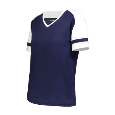 Augusta Sportswear Girls Fanatic 2.0 Tee Navy/White S