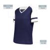 Augusta Sportswear Girls Fanatic 2.0 Tee Navy/White S view 4