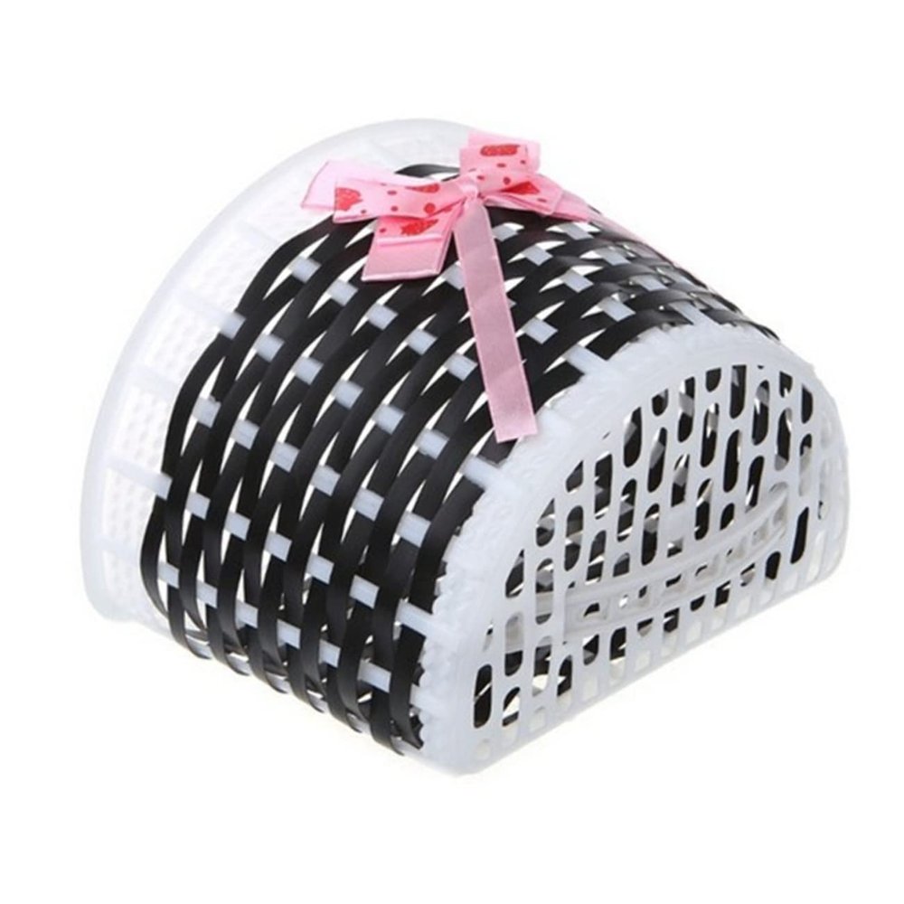 Anneome Bike Basket Front for Boys and Girls Bowknot Pattern Strong Plastic Knitted Size for Little Girls